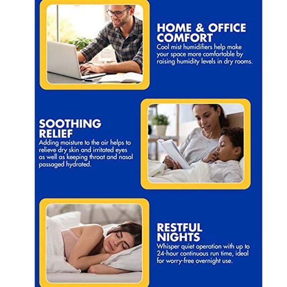 NEW TheraCare Cool Mist Ultrasonic Humidifier • For Medium Size Rooms - Picture 5 of 6